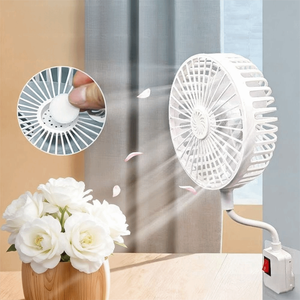 Electrical Outlet Cover - 360 Rotatable Socket Fan with Safety