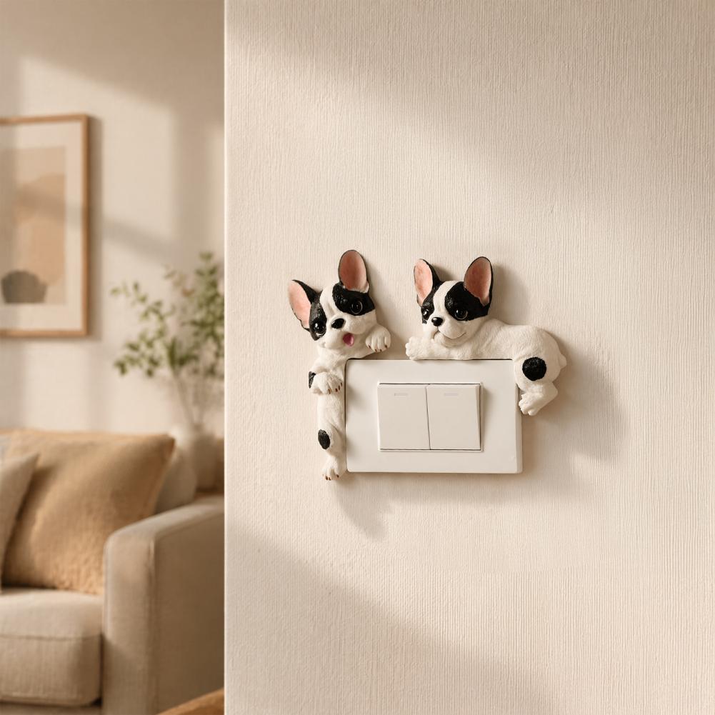 3D French Bulldog Resin Light  - Electrical Outlet Cover ulasan dan harga