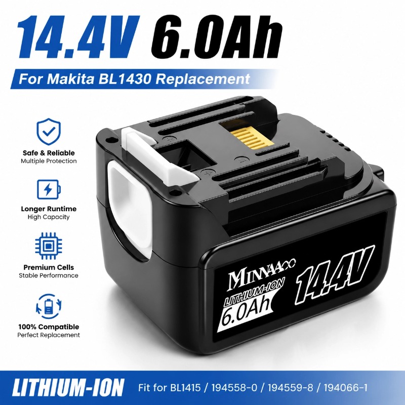 For Makita 14.4V 6.0Ah 5.0Ah L - Makita Drill Hp1640 ulasan dan harga