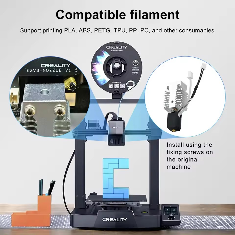 For 3D Printer Heating Block K - Creality Printer Ender 3 V3 ulasan dan harga