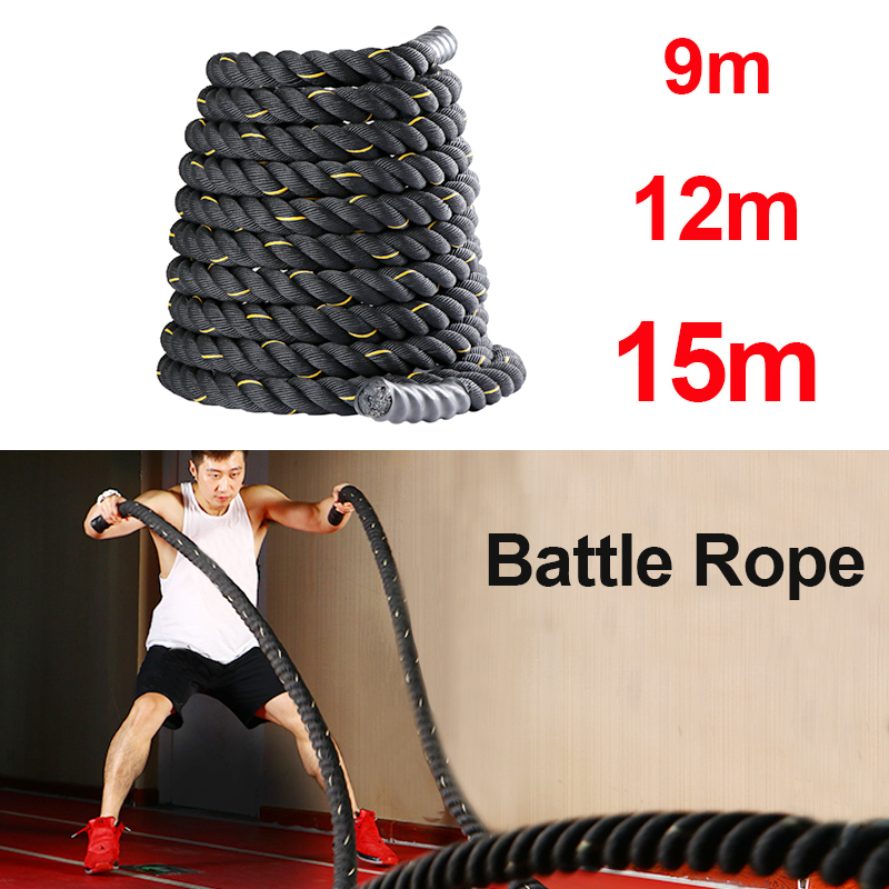 9M/12M/15M Fitness Battle Rope - Home Improvement Group ulasan dan harga
